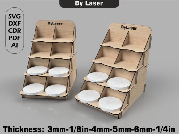 Download Coaster Counter Display Stand Laser Cut - Laser cut Collection