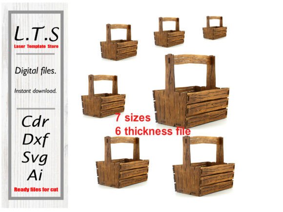 Download Laser Cut Basket File: 7 Sizes. - Laser cut Collection