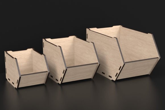 Download Laser Cut Desk Organizer Storage Bin Svg - Laser cut Collection