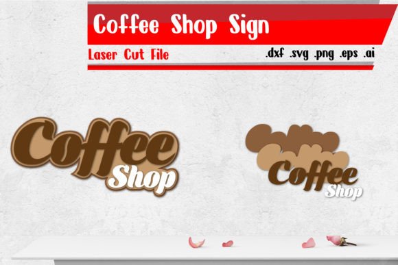 Download Coffee Shop Sign - Laser Cut Files - Laser cut Collection