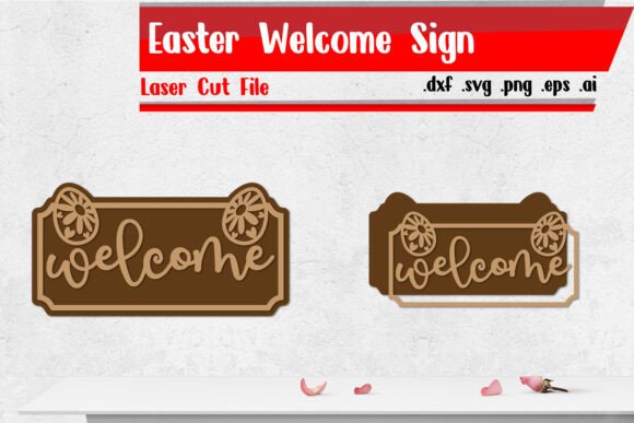 Download Easter Welcome Sign - Laser Cut Files - Laser cut Collection