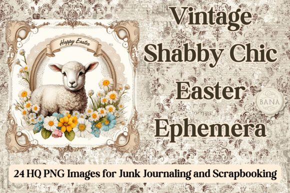 Download Vintage Shabby Chic Easter Ephemera - Shabby chic easter Collection