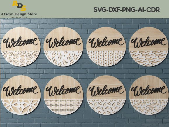 Download Door Hanger SVG Bundle / Laser Cut Files - Laser cut Collection