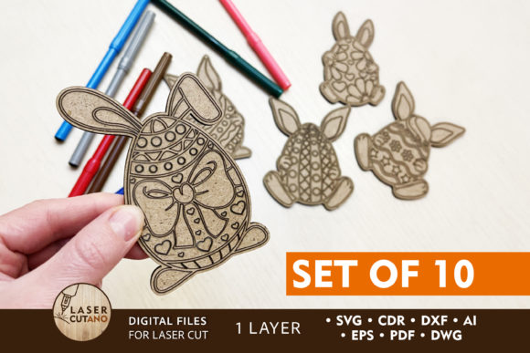 Download 10 DIY Easter Eggs Laser Cut Design - Laser cut Collection