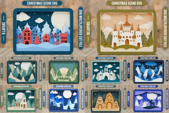 Download Christmas Scene SVG Laser Craft BUNDLE - Craft bundle Collection