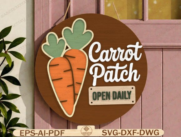Download Easter Round Door Hanger Laser Cut File - Laser cut Collection