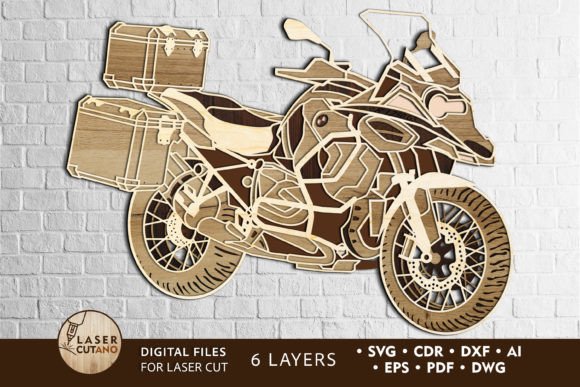 Download MOTORCYCLE Laser Cutting Wood Wall Art - Laser cut Collection