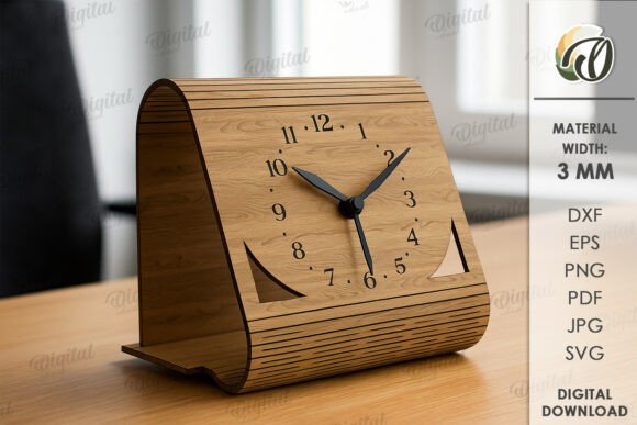 Download Table Clock Laser Cut - Laser cut Collection
