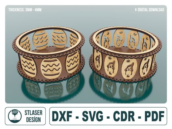 Download 2 Style Laser Cut Decorative Basket Svg - Laser cut Collection