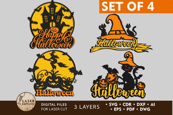 Download Halloween Bundle for Laser Cut &amp; Cricut - Laser cut Collection