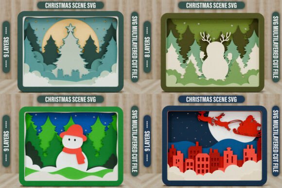 Download Christmas Scene SVG Laser Craft BUNDLE - Craft bundle Collection