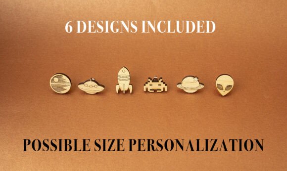 Download Space Earrings File for Laser Cutter. - Laser cut Collection