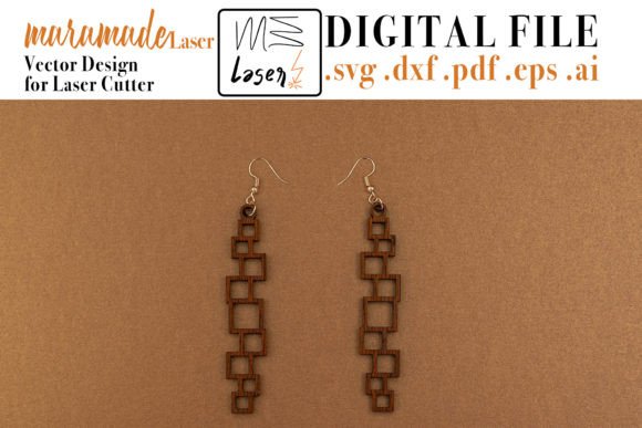 Download Geometric Earrings File for Laser Cutter - Laser cut Collection