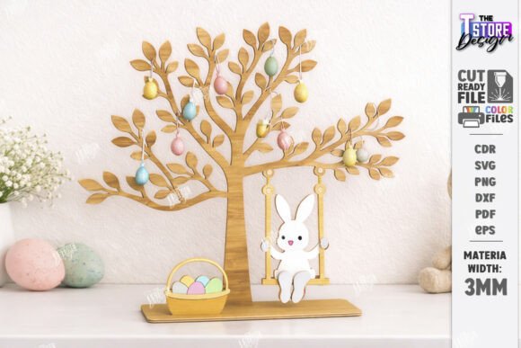 Download Easter Tree Laser Cut | Easter Eggs SVG - Laser cut Collection
