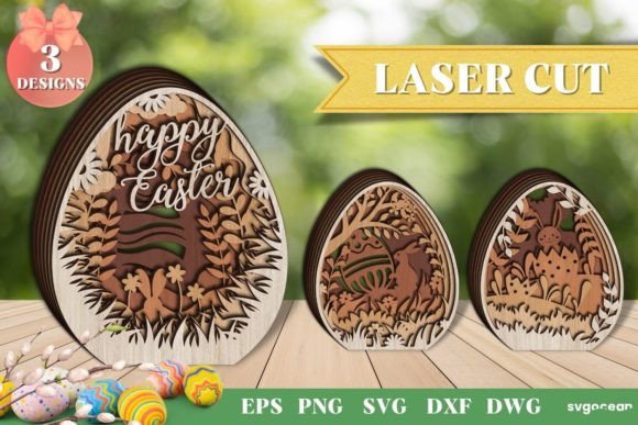 Download 3D Easter Eggs Laser Cut | SVG - Laser cut Collection