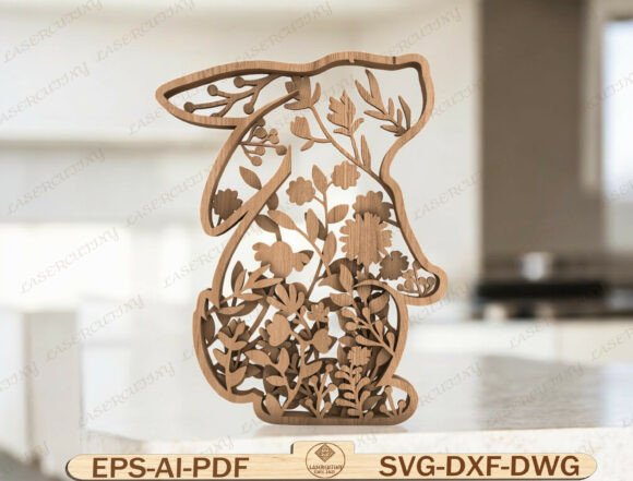 Download Easter Wooden Bunny Laser Cut File - Laser cut Collection