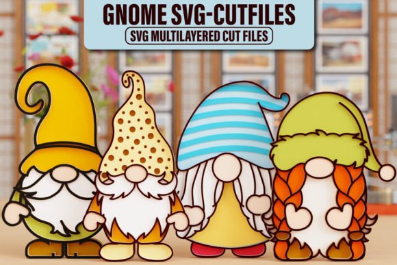Download Gnome 3d SVG Laser Cutting BUNDLE - Laser cut Collection