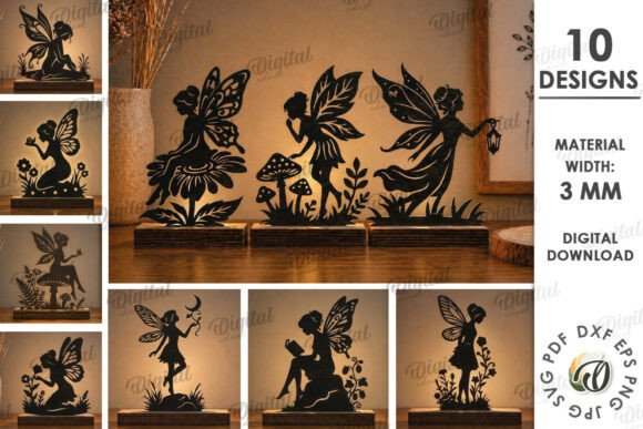 Download 3D Fairy Light Stands Bundle Laser Cut - Laser cut Collection