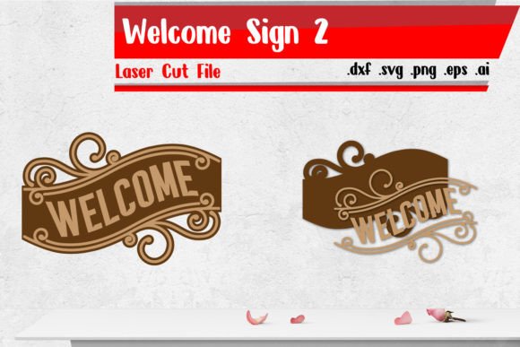 Download Welcome Sign 2 - Laser Cut Files - Laser cut Collection
