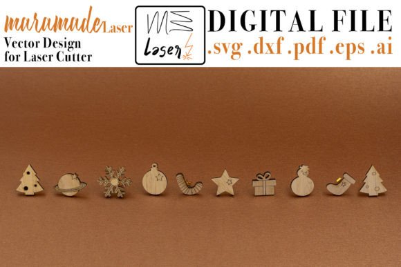 Download Christmas Earrings File for Laser Cutter - Laser cut Collection