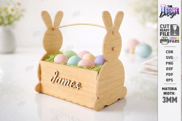 Download Personalized Easter Basket Laser Cut - Laser cut Collection