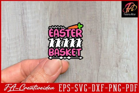Download Easter Basket Svg Sticker Design - Premium Resources