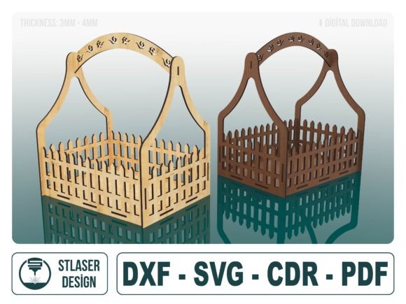 Download Laser Cut Decorative Basket Svg Files - Laser cut Collection