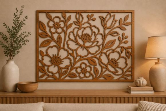 Download Laser Cut Floral Wall Panel SVG File - Laser cut Collection