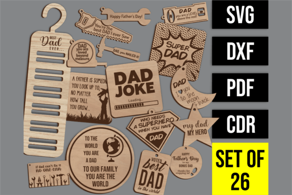 Download Laser Cut Files - DAD GIFTS MEGA SET - Laser cut Collection