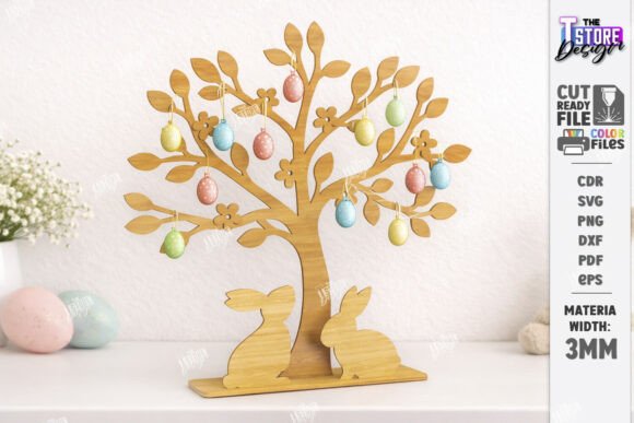 Download Easter Tree Laser Cut | Easter Eggs SVG - Laser cut Collection